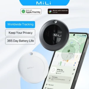 MiLi MiTag Duo Tracker IOS Android Key Finder Luggage & Item Locator. IP67 Waterproof